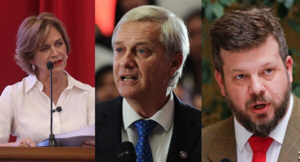 Evelyn Matthei, José Antonio Kast y Johannes Kaiser.