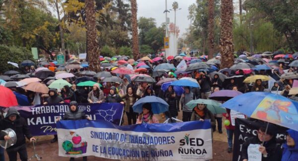 Paro de profesores en Ñuñoa
