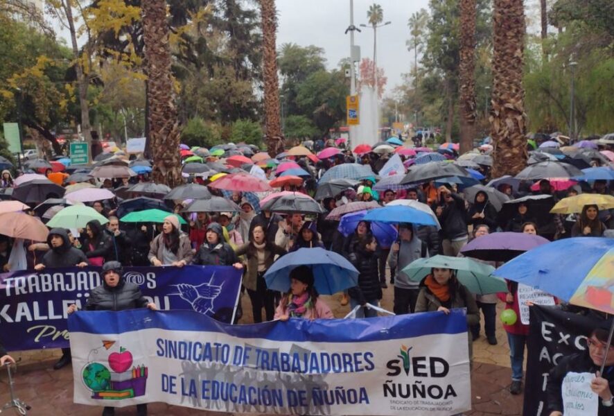 Paro de profesores en Ñuñoa
