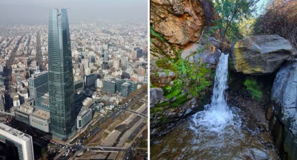Cascada a 20 minutos del Costanera Center en Santiago