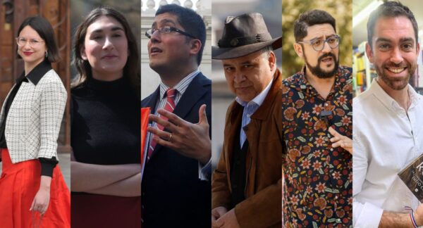 Irací Hassler, Emilia Schneider, Gino Lorenzini, Aldo Duque, Francisco Orrego y José Antonio Kast Adriasola