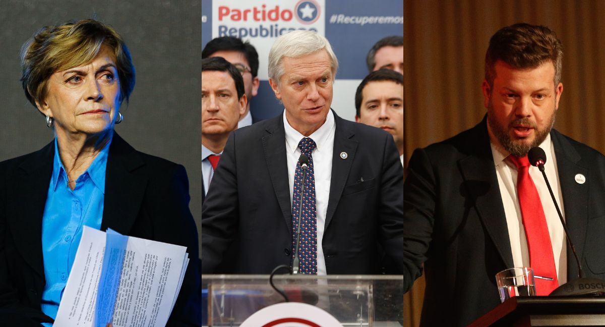 Evelyn Matthei, José Antonio Kast y Johannes Kaiser