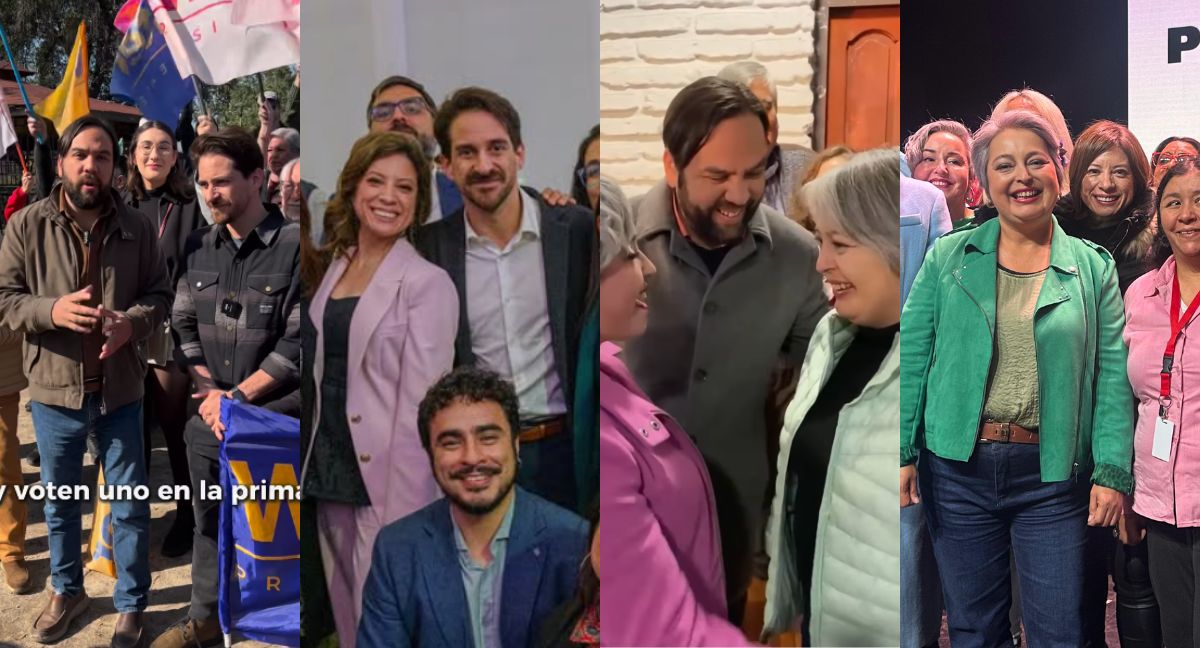 Gonzalo Winter y Jeannette Jara con los alcaldes Cristóbal Labra y Paulina Bobadilla