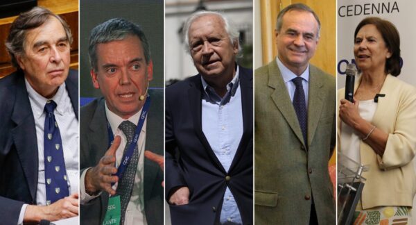 Jorge Correa Sutil, Felipe Harboe, Jorge Burgos, Ignacio Walker y Mariana Aylwin.
