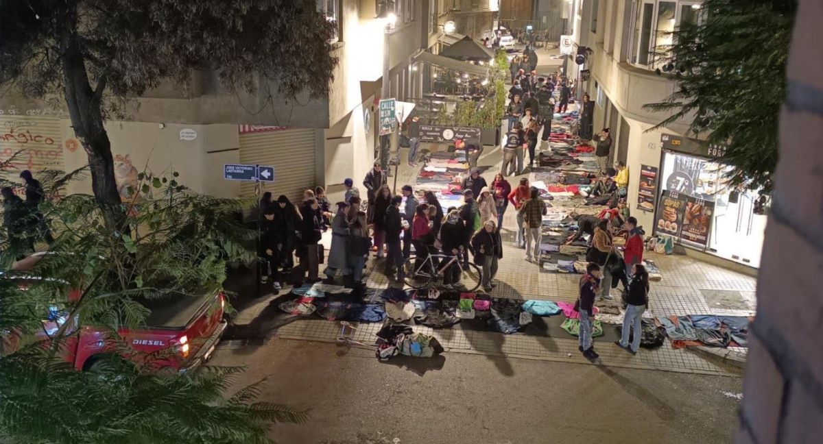 Vendedores ambulantes en Barrio Lastarria
