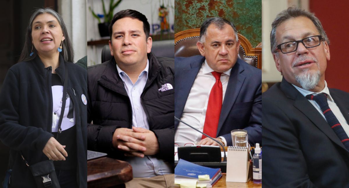 Bárbara Figueroa, Matías Toledo, Eric Aedo y Ricardo Lagos Weber
