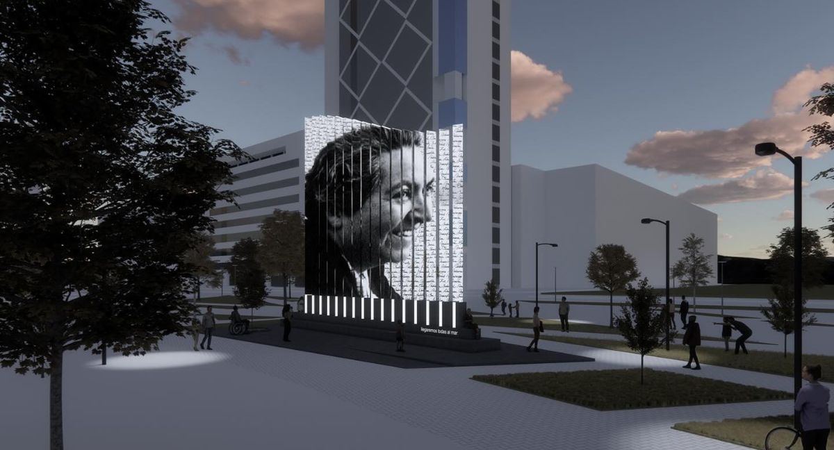 Monumento a Gabriela Mistral en Baquedano