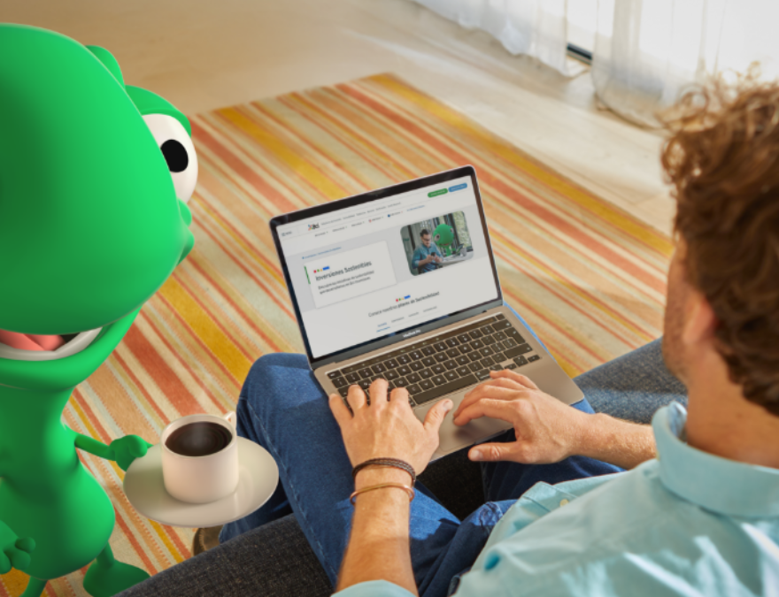Monito de Bci vendiendo ofertas de Leasing Verde.