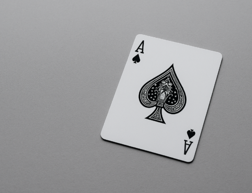 Carta As de casino en línea.