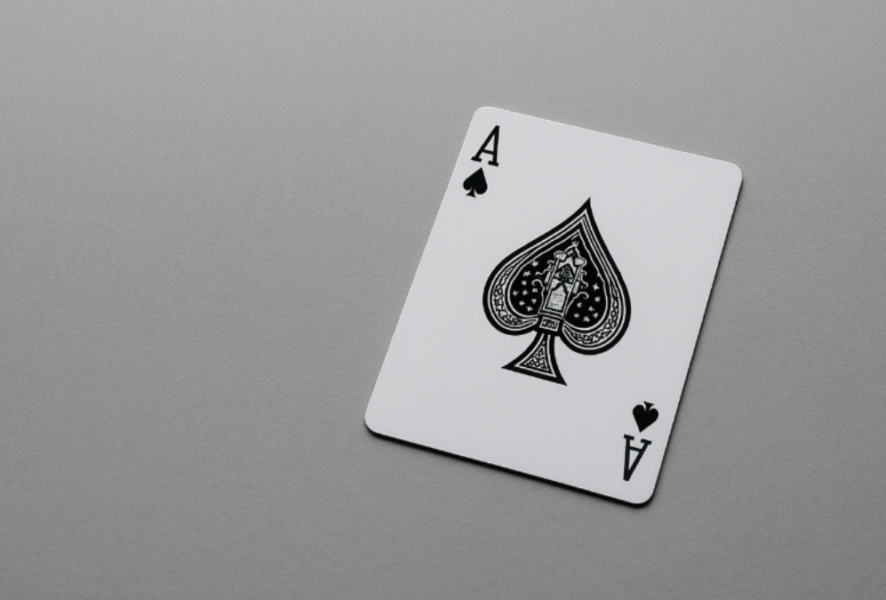 Carta As de casino en línea.