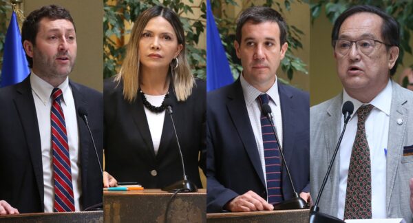 Juan Antonio Coloma, Marlene Pérez, Guillermo Ramírez y Daniel Lilayu.