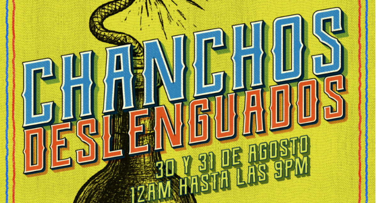 Flyer de la Feria de vinos Chanchos Deslenguados.