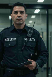 Foto de guardia de seguridad privada.