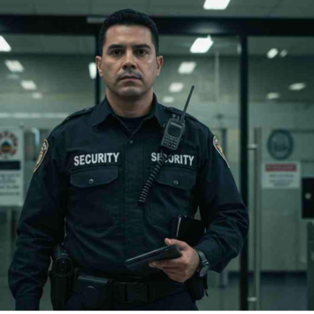 Foto de guardia de seguridad privada.
