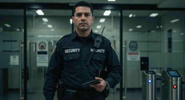 Foto de guardia de seguridad privada.