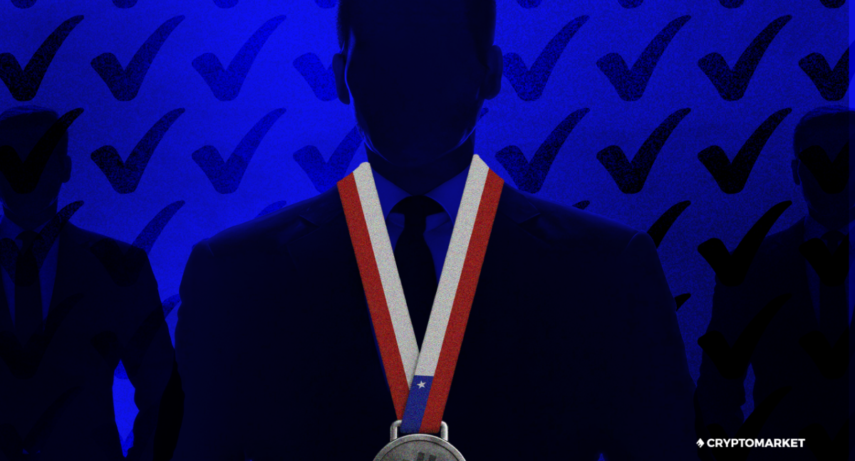 Foto de una criptomoneda como un candidato presidencial.