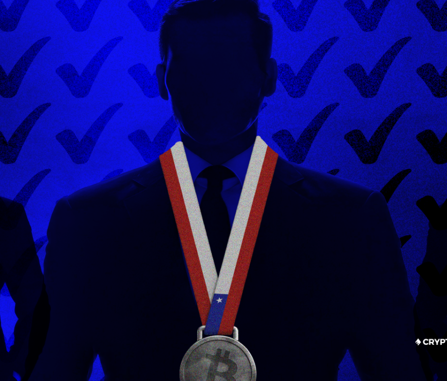 Foto de una criptomoneda como un candidato presidencial.