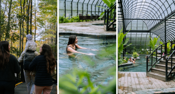 Asistentes del Parque Termal Botánico, jóvenes, adultos mayores y más.