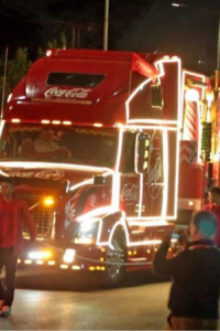 Camion de la Caravana Navideña Coca Cola Sin aZÚCAR.