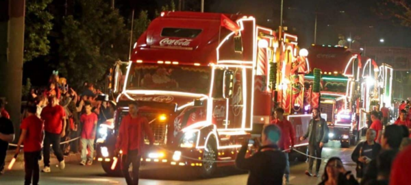 Camion de la Caravana Navideña Coca Cola Sin aZÚCAR.