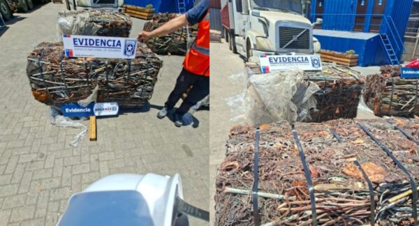 Cables de cobre robados en Arica