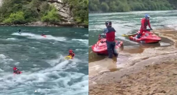 Turistas en motos de aguas en Futaleufú