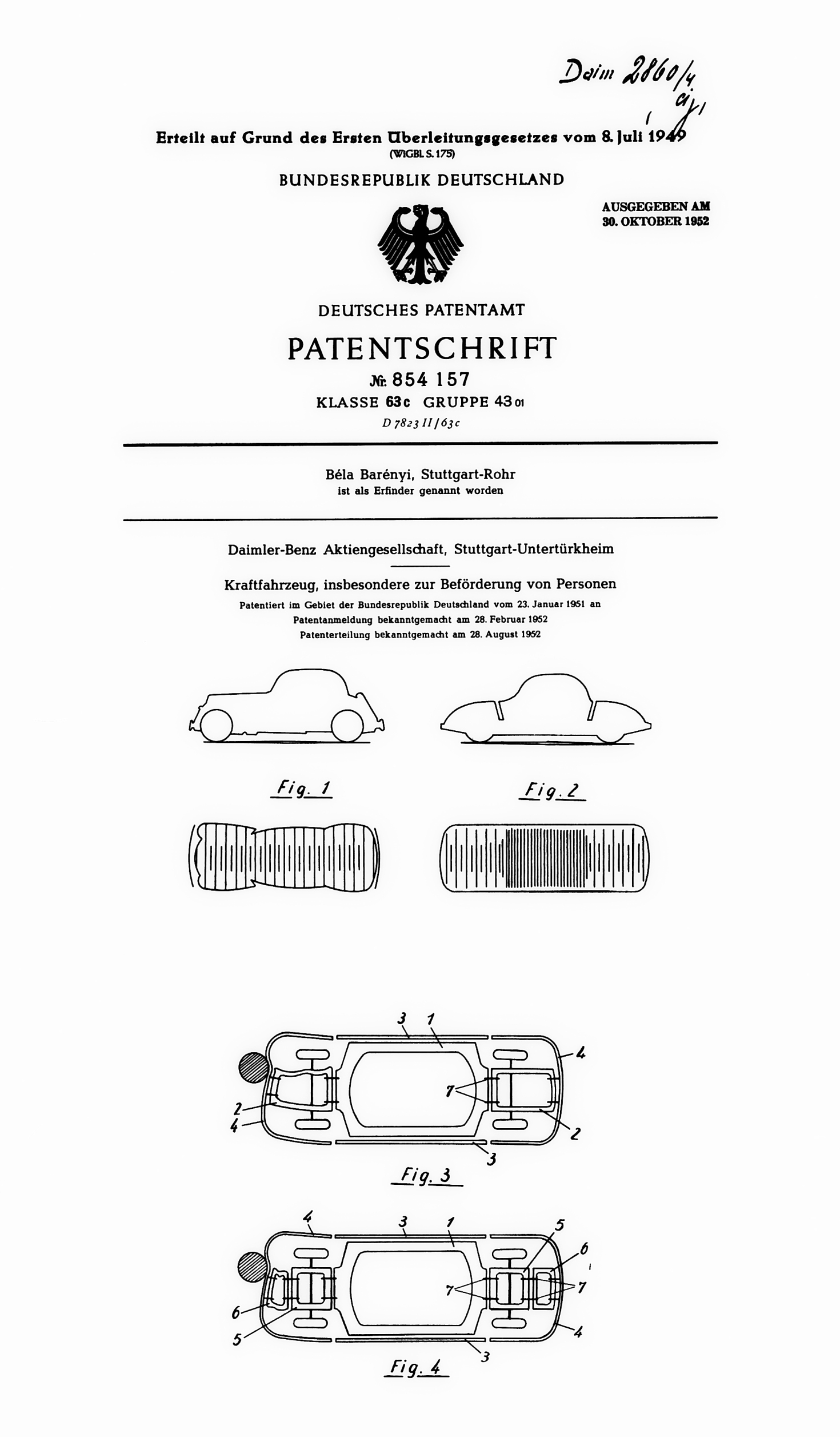patente de la carrocería de seguridad Mercedes-Benz
