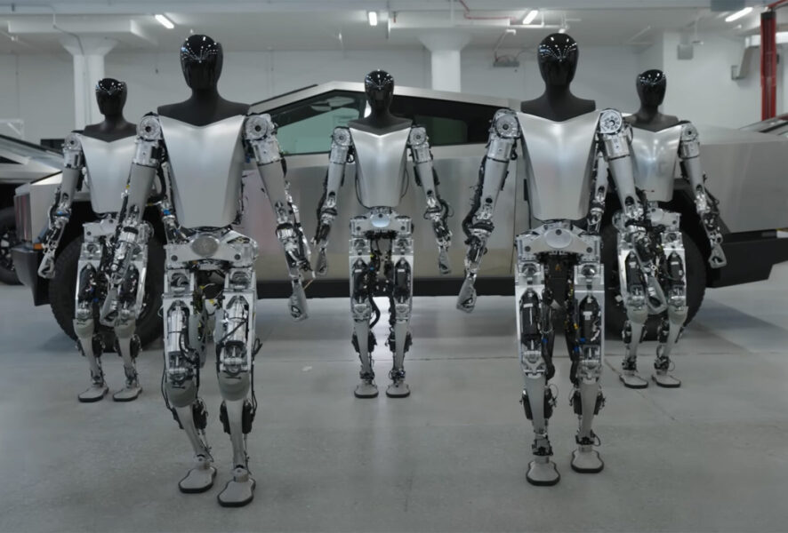 delincuentes vigilados por robots Optimus