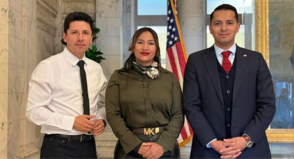 Diputados evangélicos Mauro González, Stephanie Jeldrez y Benjamín Lorca