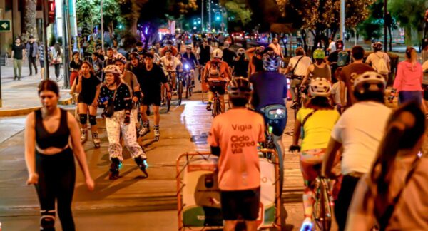 Ciclovía nocturna Ñuñoa