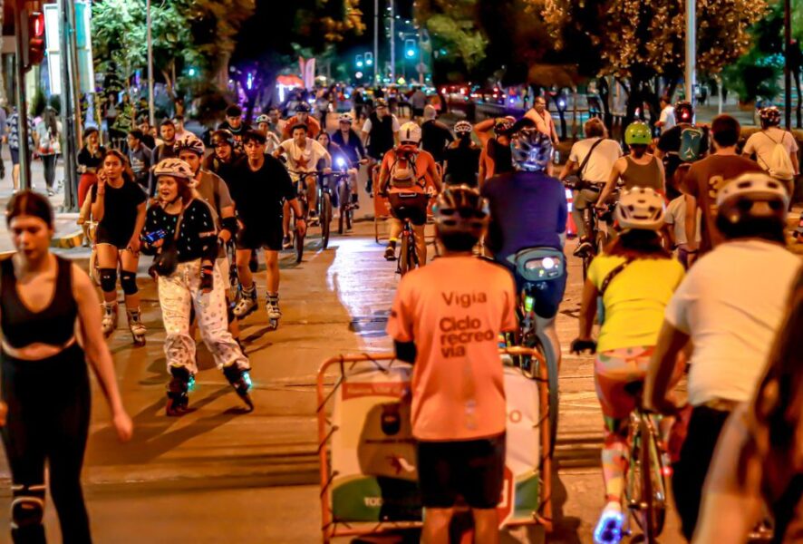 Ciclovía nocturna Ñuñoa