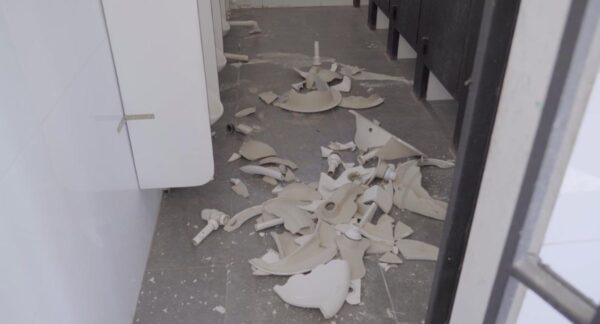 Liceo vandalizado en La Florida
