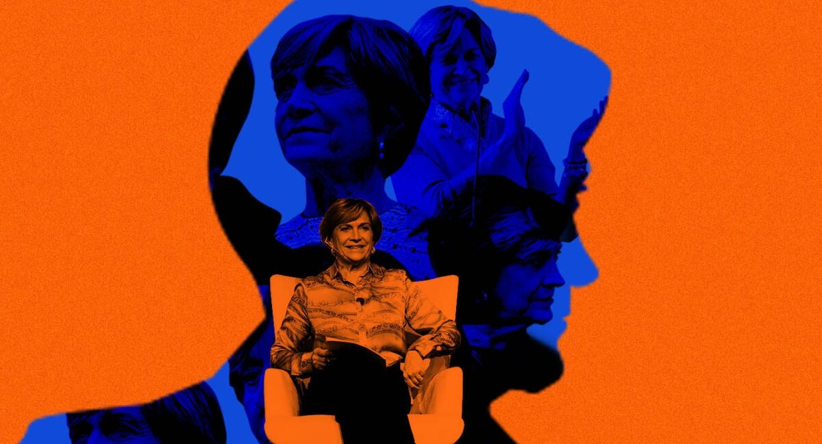 Evelyn Matthei, ilustración Sandro Baeza.