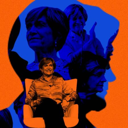 Evelyn Matthei, ilustración Sandro Baeza.