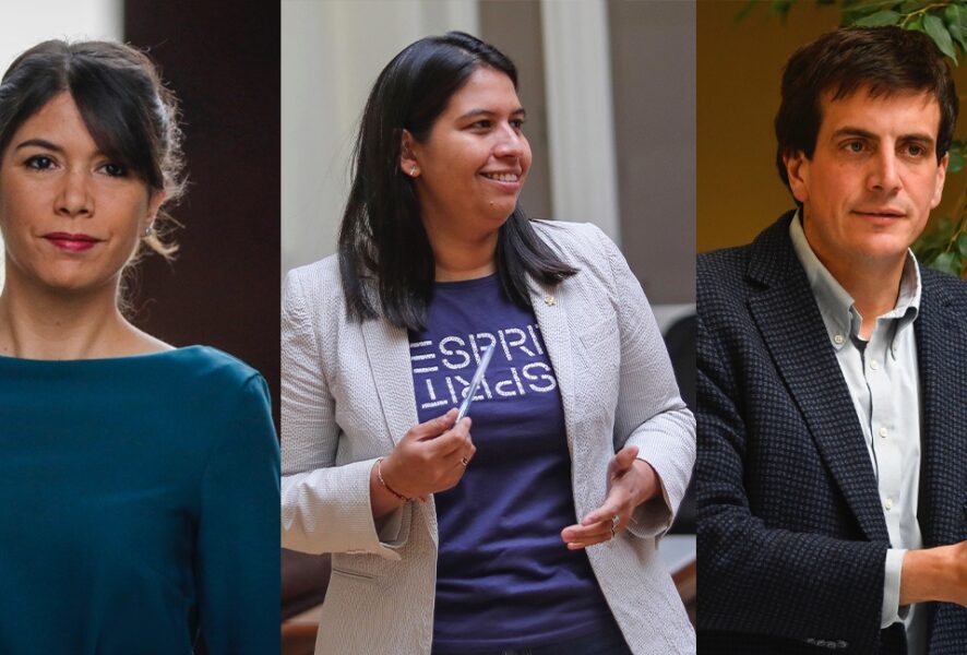 Katherine Martorell, Andrea Balladares y Diego Schalper