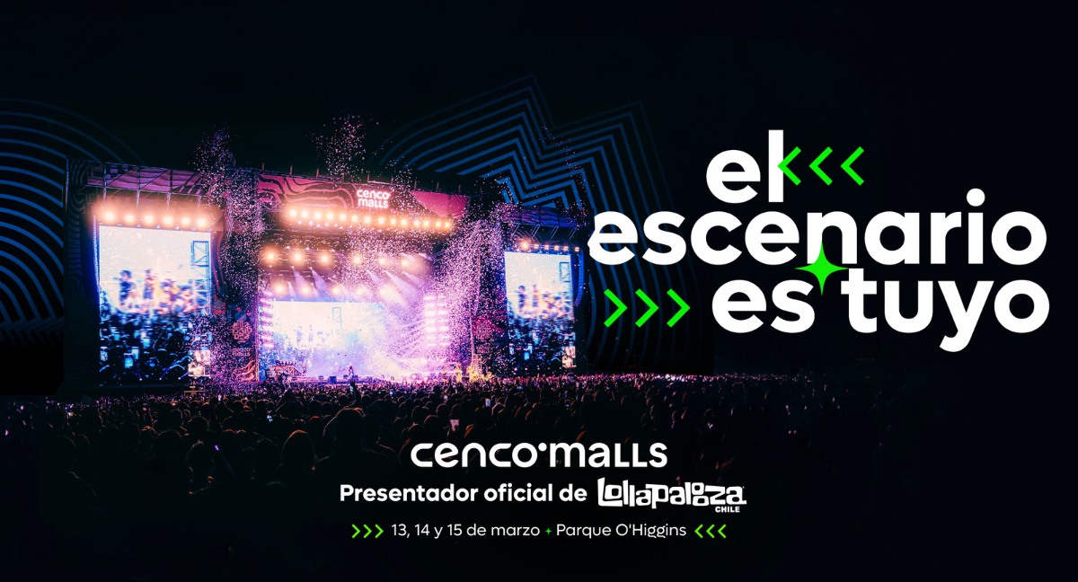 Poster de Cenco Malls para el Lollapalooza.