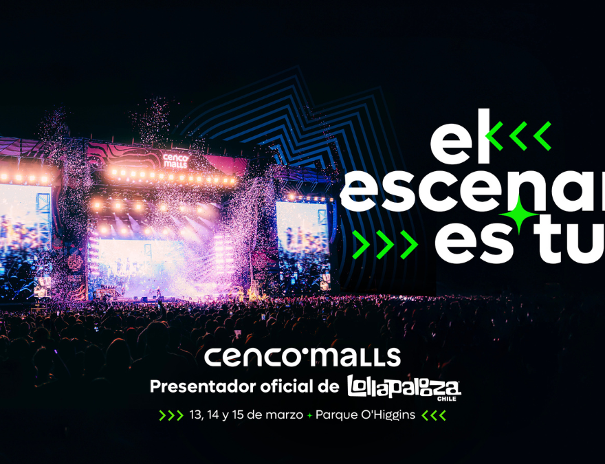 Poster de Cenco Malls para el Lollapalooza.