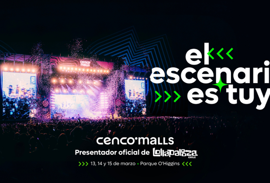 Poster de Cenco Malls para el Lollapalooza.