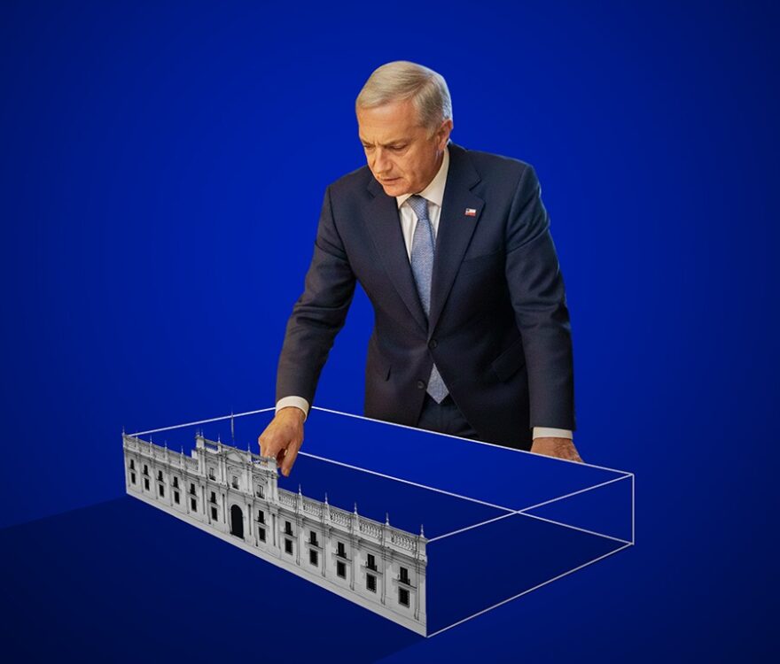 Ilustración Sandro Baeza sobre José Antonio Kast