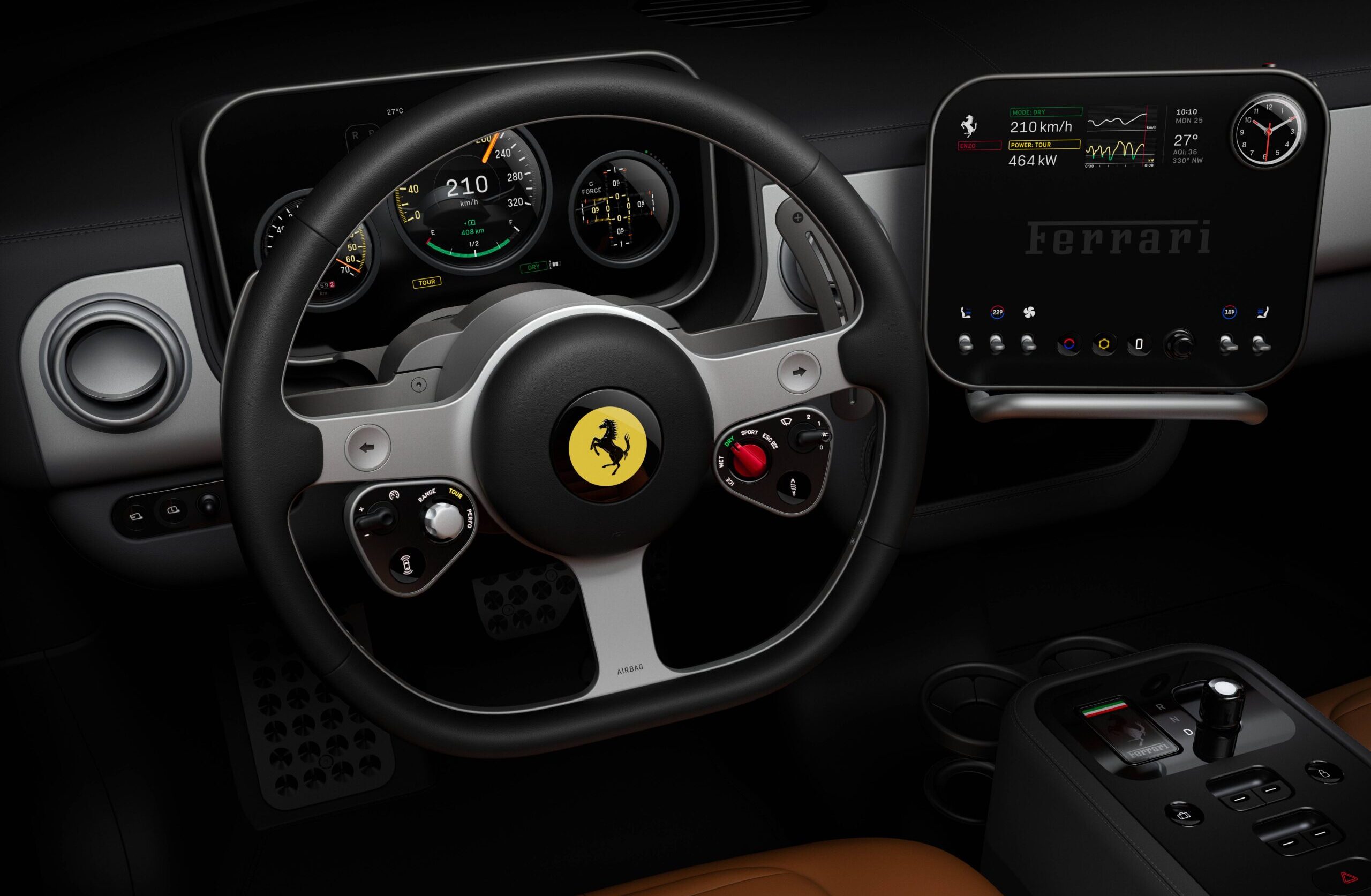 Interior del Ferrari Luce