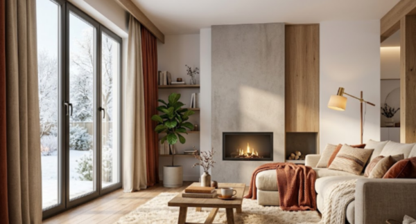 Habitación con ventanas termopaneles