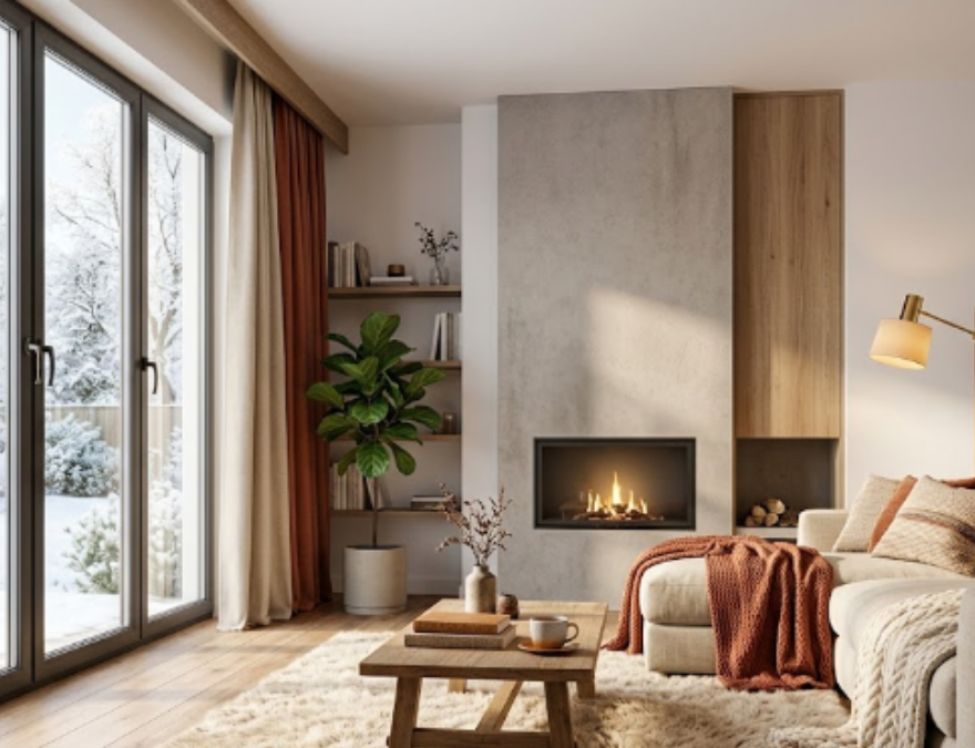 Habitación con ventanas termopaneles