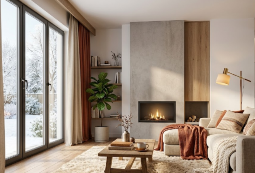 Habitación con ventanas termopaneles