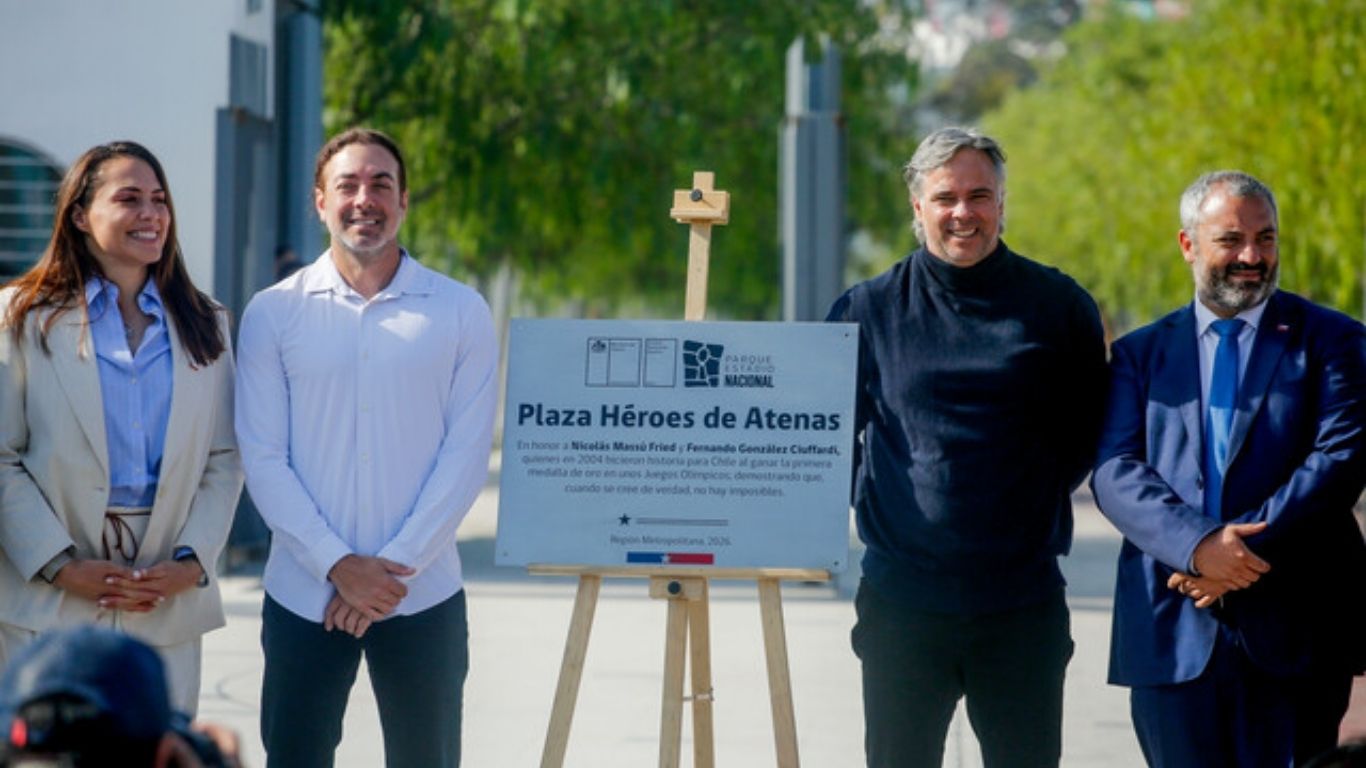 El tributo a Nicolás Massú y Fernando González: Inauguran la “Plaza Héroes de Atenas” en el Parque Estadio Nacional