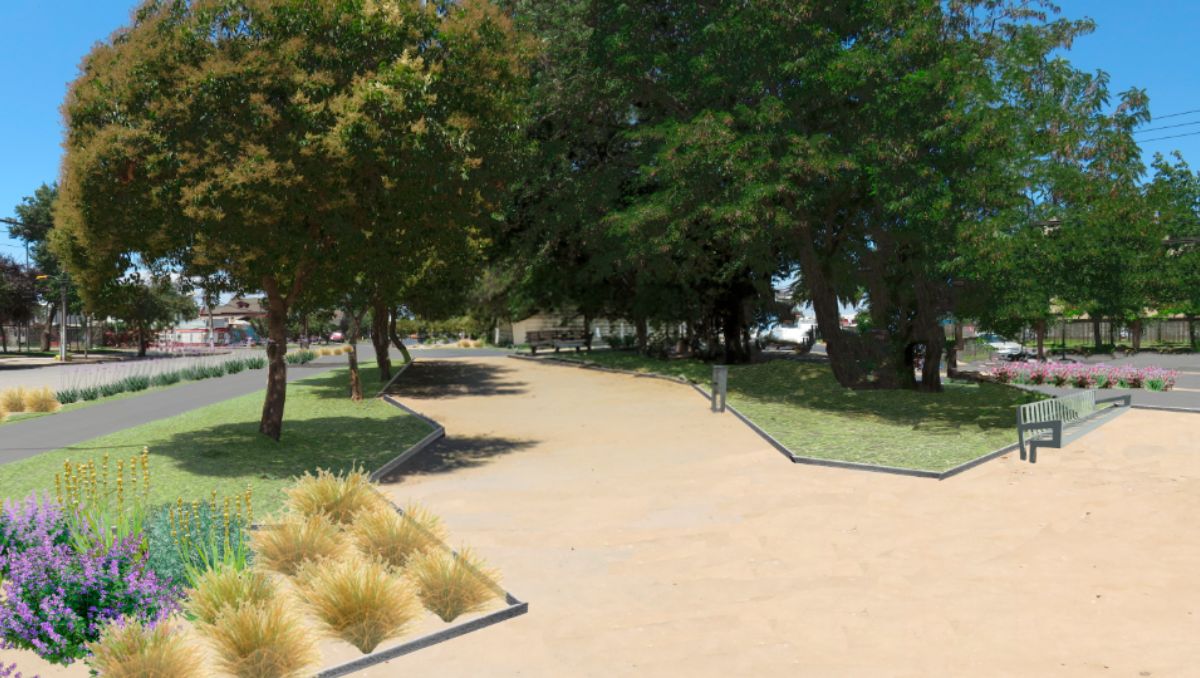 La nueva cara del bandejón central de Santa Elena en Maipú tras años de abandono: será un parque tras millonaria inversión público-privada