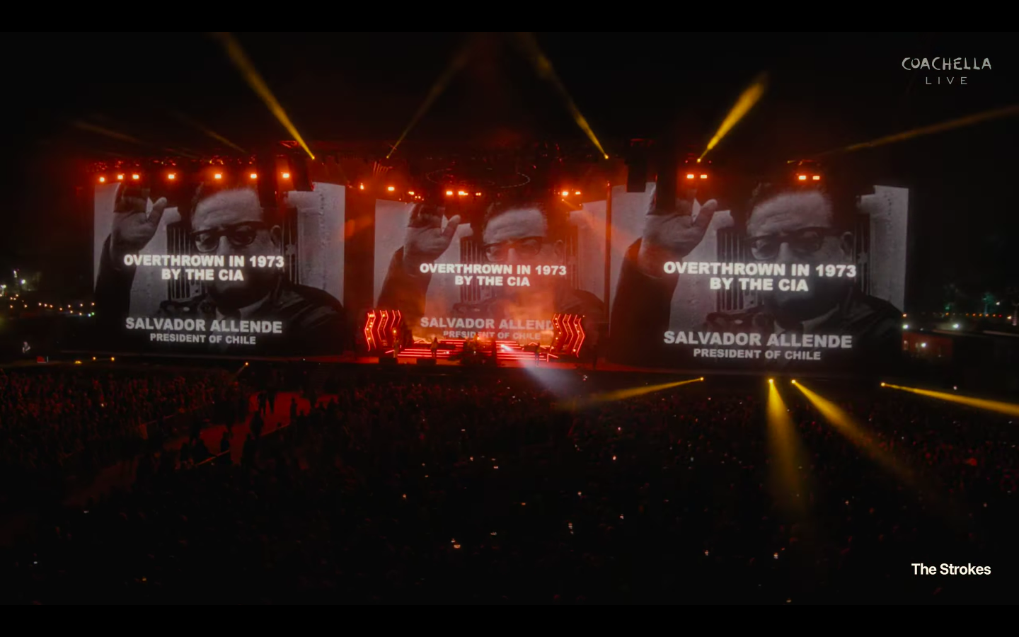 La referencia a Salvador Allende en el concierto de The Strokes