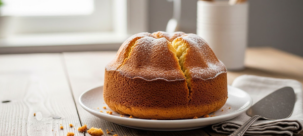 Un queque hecho con recetas para la once.