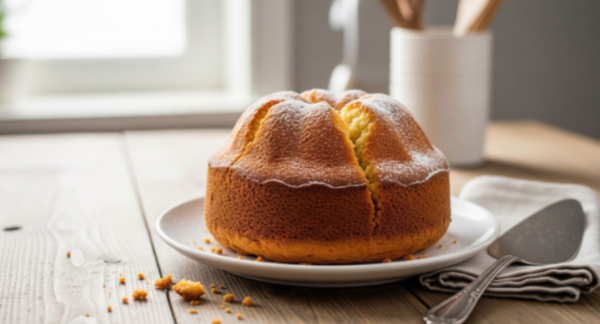 Un queque hecho con recetas para la once.