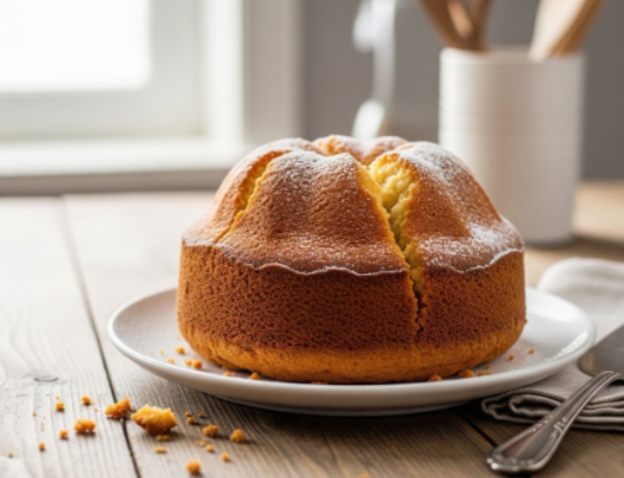 Un queque hecho con recetas para la once.