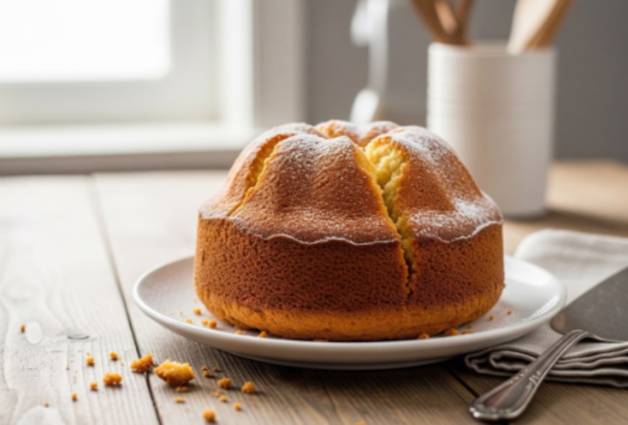 Un queque hecho con recetas para la once.